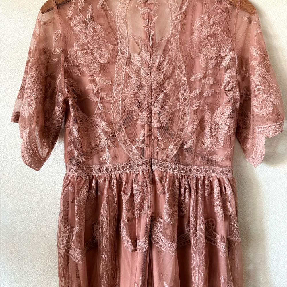 Pinkblush Mauve Lace Maternity Maxi Dress - Picture 8 of 10